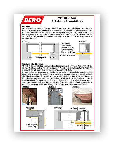 Verlegeanleitungen BERO Kästen allgemein